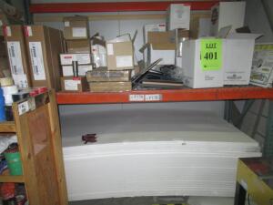 (LOT) ASSORTED PACKAGING ACCESSORIES, SHRINK WRAP, TAPE, LABELS, BAGS, ZIP TIES, GLOVES, EAR PLUGS, CARTS INCLUDED