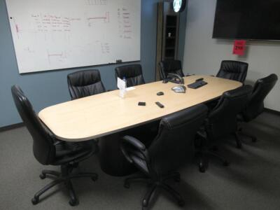 10' X 42" CONFERENCE TABLE WITH 8 CHAIRS