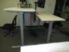 (LOT) (6) ASSORTED HEIGHT ADJUSTABLE DESKS WITH CHAIRS, WHITE BOARD TABLE WITH 4 STOOLS, STORAGE CABINETS - 3