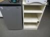 (LOT) ASSORTED OFFICE FURNITURE, MONITORS AND REFRIGERATOR - 3