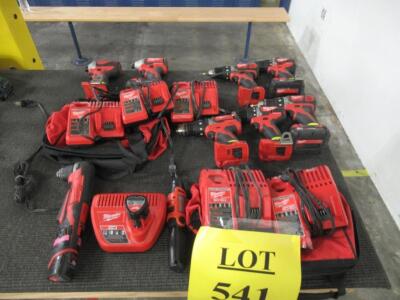 ASSORTED MILWAUKEE BATTERY DRILL/DRIVERS AND IMPACT DRIVERS (MUST BE PICKED UP BY DECEMBER 16, 2019) (LOCATION 1415 75TH STREET SW, EVERETT WA. 98203)