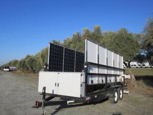 2012 SCT 20 Hybrid - Mobile Solar Generator From DC SolarConsists of: Generator2 SMA ConvertersMidnight Classic controller2 x 48v Batteries & Fuel Tank10 Solar Panels, (trailer has 2 flat tires)VIN: 4HXSC162XDC165198Trailer Year: 2012Location: 1099 West R