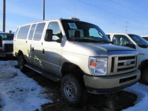 VAN; 2013 FORD E-350 ECONOLINE, VIN# 1FBSS3BS7DDA48164, MILES 53,025