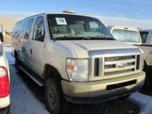 VAN; 2013 FORD E-350 ECONOLINE, VIN# 1FBSS3BS1DDA60763, MILES 51,378