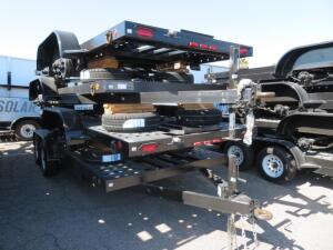 (4) 2016 CARSON 6' X 17' HEAVY DUTY CAR HAULER WITH STEEL BED from DC SOLAR - Tag Numbers 11579 11580 11581 11582 VIN: 4HXSC1721HC185568 4HXSC1720HC18