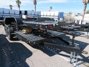 (2) 2016 CARSON 6' X 17' HEAVY DUTY CAR HAULER WITH STEEL BED from DC SOLAR (4) MISSING TIRES- Tag Numbers 11558 11559 VIN: 4HXSC172XGC184420 4HXSC172