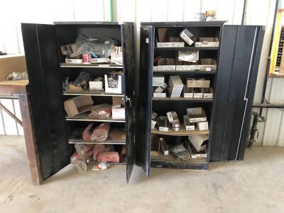 Lot of (2) Shop Parts Cabinets w/ Asst. Contents, etc. Located at 310-2nd Ave. Fox Creek, AB T0H 1P0