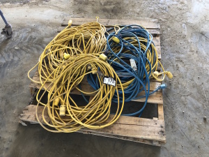 Pallet of Asst. Extension Cords, Work Light, etc. Located at 310-2nd Ave. Fox Creek, AB T0H 1P0