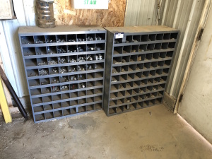 Lot of (2) 72-Compartment Parts Bins w/ Asst. Contents Located at 310-2nd Ave. Fox Creek, AB T0H 1P0