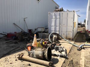 Lot of 20' Sea Container w/ Asst. Contents including Asst. Parts, Traffic Cones, Tool Boxes, Fittings, Engine Parts, etc. Located at 310-2nd Ave. Fox Creek, AB T0H 1P0