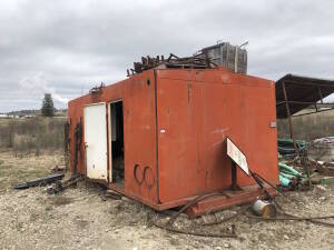 23' X 12' X 9.5' Skidded D-500 Pump House, 44,000lbs. w/ Asst. Contents Located at 2020 1st Ave. Edson, AB, T7E 1T8