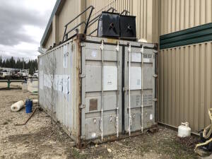 Lot of 20' Sea Container w/ Asst. Contents including Asst. Fluids, Safety Gear, Tools, Inventory, Stairs, etc. Located at 2020 1st Ave. Edson, AB, T7E 1T8