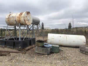 Lot of (3) Asst. Tanks w/ Stands, Containment Bins, Located at 2020 1st Ave. Edson, AB, T7E 1T8