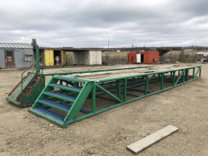 Lot of (2) Asst. Skidded Raised Steel Work Platform Located at 2020 1st Ave. Edson, AB, T7E 1T8