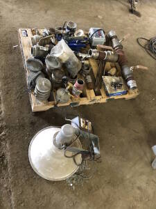 Lot of Asst. Fittings, Warehouse Light, etc. Located at 5603-50 Ave. Warburg, AB T0C 2T0