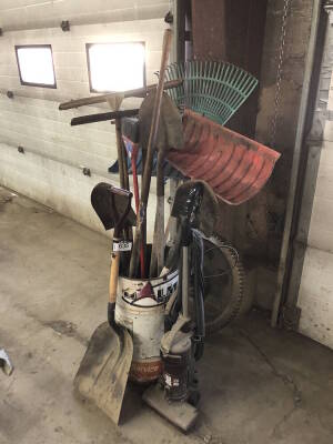 Lot of Asst. Rake, Shovels,,Squeegee, Vacuum, etc. Located at 5603-50 Ave. Warburg, AB T0C 2T0