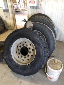 Lot of Asst. Truck Tires Located at 310-2nd Ave. Fox Creek, AB T0H 1P0