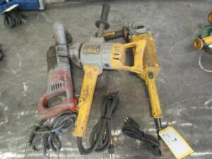 LOT OF 3 POWER TOOLS 7'' GRINDER AND 2 DRILLS