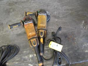 LOT OF 2 DEWALT 7'' ELECTRIC GRINDER