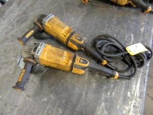 LOT OF 2 DEWALT 7'' ELECTRIC GRINDER