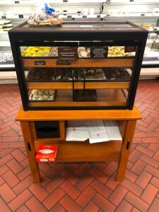 Self-Serve Treat Case w/Wood Table