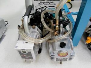 LOT (QTY.1) PLATINUM JB DV-200N VACUUM PUMP, AND (QTY.1) SAVEVAC 140 VACUUM PUMP