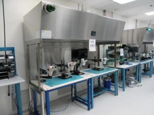 8'FT TERRA UNIVERSAL STAINLESS STEEL LAMINAR FLOW HOOD, MODEL: 2001-33, WITH ALLEN-BRADLEY PANELVIEW 300 MICRO