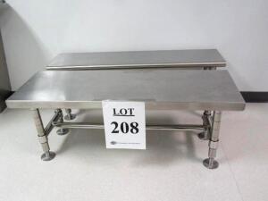 LOT (QTY.2) STAINLESS STEEL BENCHES