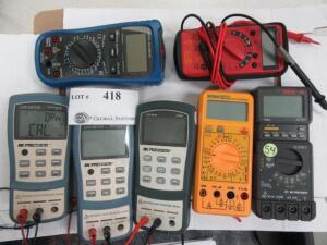 LOT (QTY.8) ASST'D BK PRECISION, EXTECH, METERS