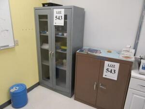 LOT (QTY.2) STORAGE CABINETS, (CORNER LAB NEXT TO RESTROOM)