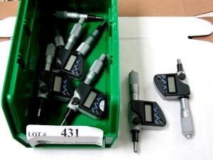 LOT MITUTOYO MICROMETER, (QTY.3) 350-357-10, (QTY.1) 350-351-10, (QTY.1) 350-351