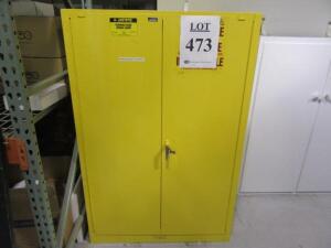 JUSTRITE FLAMMABLE LIQUID STORAGE CABINET 90 GAL. CAPACITY (MACHINE SHOP)