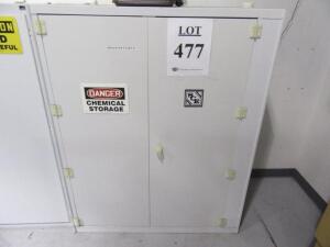 SCE ACID POLYETHYLENE STORAGE CABINET 5' X 4' (MACHINE SHOP)