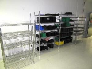 LOT OF (5) ASST'D WIRE RACKS (LAB NEXT TO BACK EXIT)