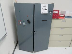 HEAVY DUTY BIN STORAGE CABINET 48" x 24" x 72" (LAB NEXT TO BACK EXIT)