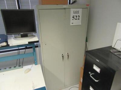 STORAGE CABINET, WITH ASST'D HOT PLATE BLOCKS, AND PARTS, (LAB NEXT TO FRONT OFFICE)