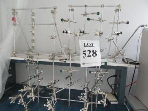 ASST'D CHEMISTRY LABORATORY FRAMES WITH CLAMPS, (LAB NEXT TO FRONT OFFICE)