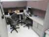 LOT 3-PEROSN DOUBLE SIDED MODULAR WORK STATION WITH CHAIRS AND MONITORS, PLUS METAL DESK, (NO CONTENTS), (LAB NEXT TO FRONT OFFICE) - 2