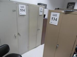 LOT (QTY.3) METAL STORAGE CABINETS, (NO CONTENTS), (LAB NEXT TO FRONT OFFICE)