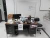LOT 3-PEROSN DOUBLE SIDED MODULAR WORK STATION WITH CHAIRS AND MONITORS, PLUS METAL DESK, (NO CONTENTS), (LAB NEXT TO FRONT OFFICE) - 5
