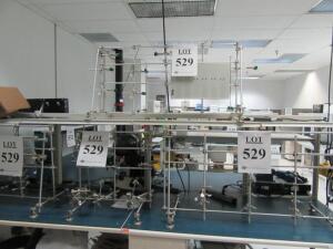 ASST'D CHEMISTRY LABORATORY FRAMES WITH CLAMPS, (LAB NEXT TO FRONT OFFICE)