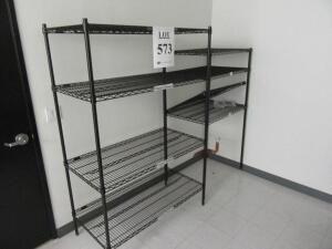 LOT OF (5) WIRE RACKS (LAB NEXT TO BACK EXIT)
