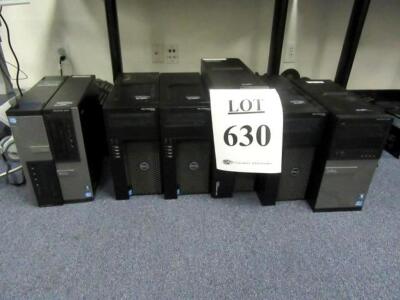 LOT OF ASST'D DELL COMPUTERS, (3) PRECISION T1700, (1) PRECISION T3600, (1) OPTIPLEX 3010, (1) OPTIPLEX 7010 AND (1) OPTIPLEX 990 (NO HARD DRIVE)