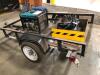 LOT, TRAVLIN TOYS 6' SINGLE AXLE UTILITY TRAILER WITH ATTACHED MAKITA G2800L GENERATOR AND STEEL BOX