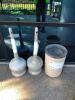 LOT OF 7, OUTDOOR ASH TRAYS AND TRASH CANS - 3