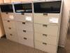 LOT OF 4, 5 DRAWER LATERAL FILE CABINETS (THIS LOT IS ON A DELAYED PICK UP UNTIL 7-26-20)