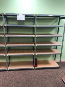 LOT OF 11 SECTIONS, LIGHT DUTY SHELVING