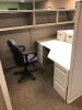 LOT OF 22, OFFICE CUBICLES, VARIOUS CONFIGURATIONS, INCLUDES APPROXIMATELY 24 OFFICE CHAIRS INSIDE CUBICLES, (LOT IS FURNITURE ONLY, LOT DOES NOT INCLUDE ANY IT EQUIPMENT OR ELECTRONICS) - 4