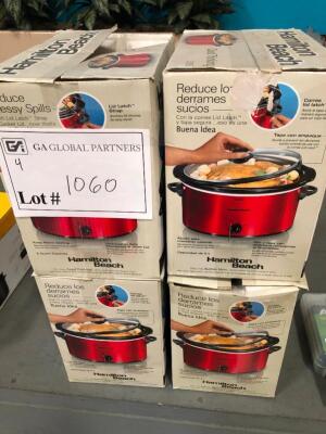 LOT OF 4, HAMILTON BEACH SLOW COOKER