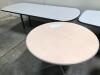 LOT, 2 ROUND BREAKROOM TABLES 42" AND 48", 2 RECTANGLE BREAKROOM TABLES 42" W X 96" L, 1 COAT RACK - 2